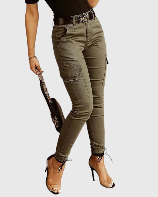 Isabel™ | Cargo Jeans - Chique Grijze Broek