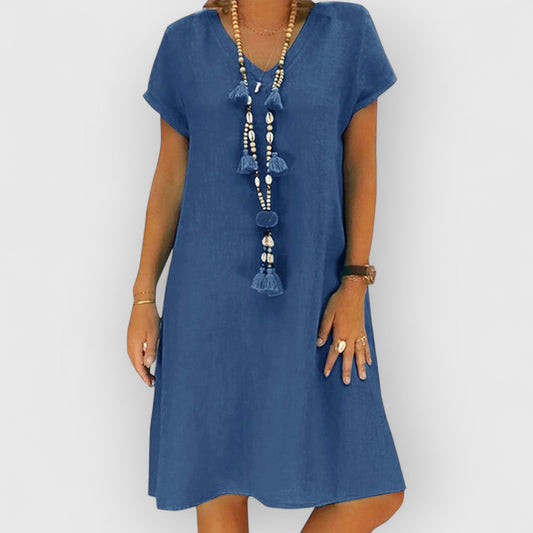 Isabel™ | Zomerjurk Midi met V-hals