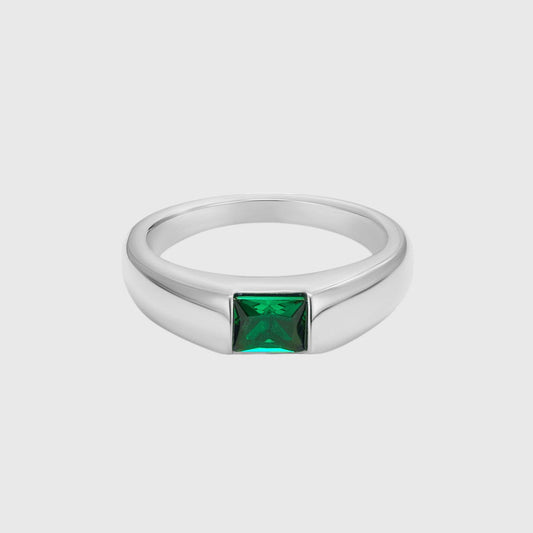 Isabel™ | Ember Smaragd Zilveren Ring